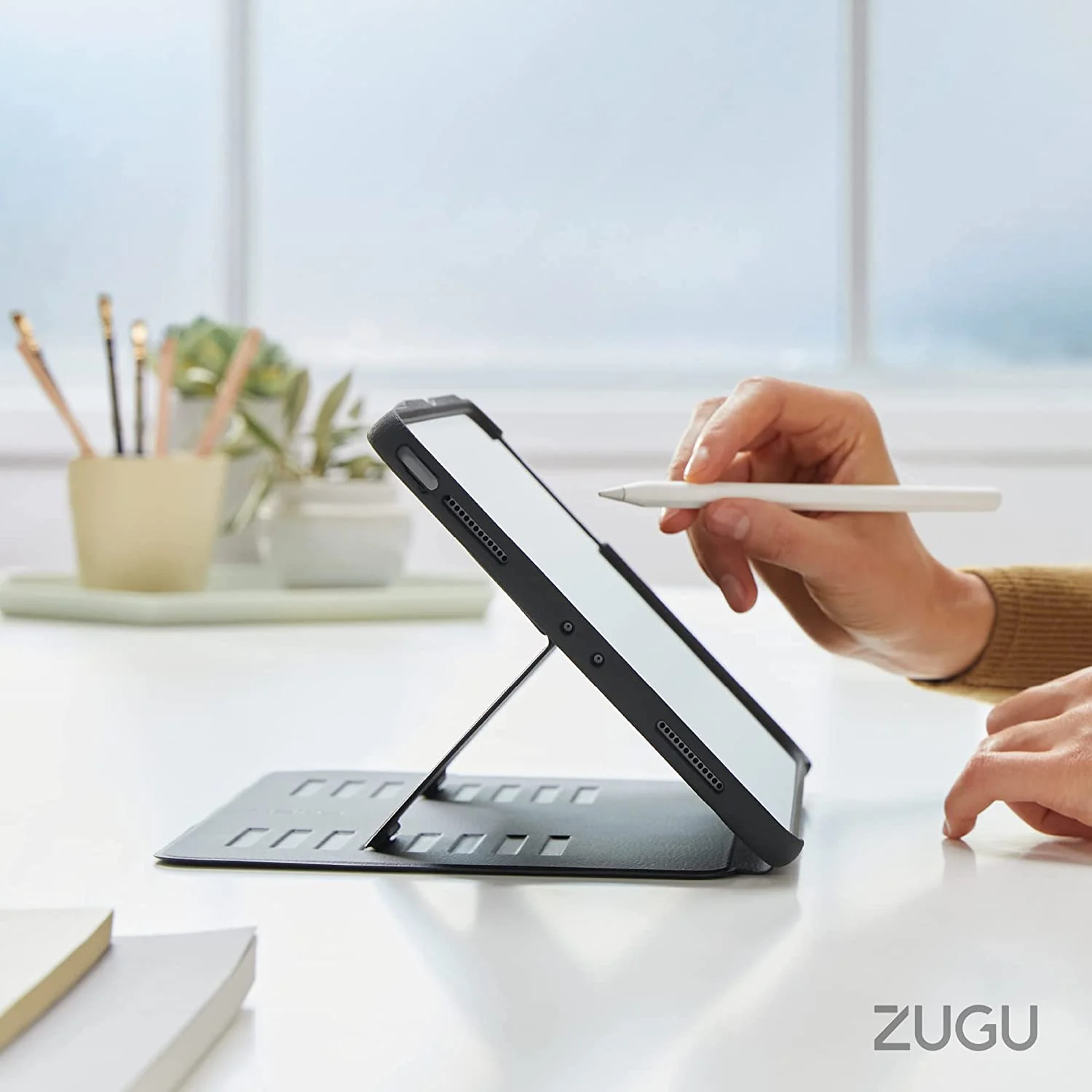 Zugu iPad Folio Case Magnetic Stand iPad Pro 11 inch 4th 3rd 2nd 1st Gen - Pine Green - Image 7