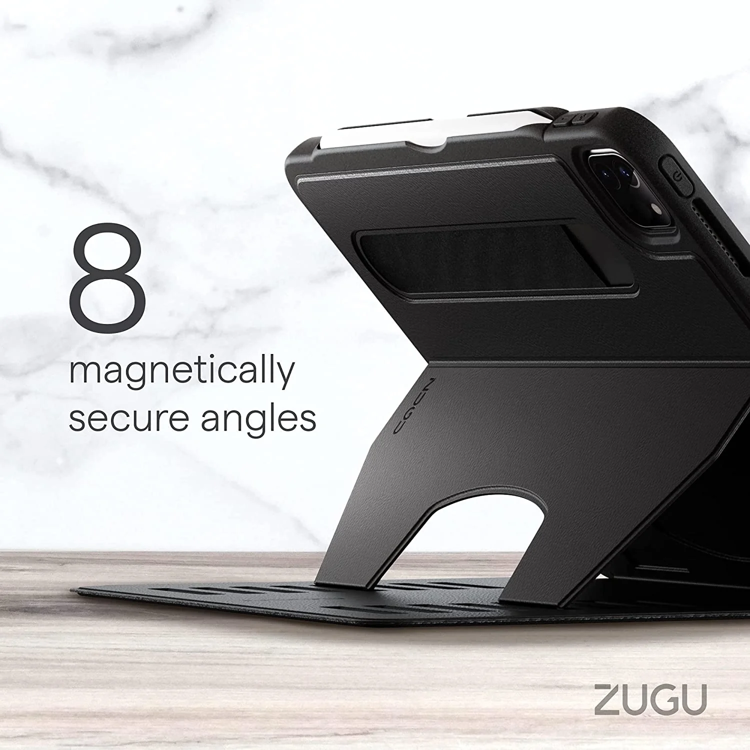 Zugu iPad Folio Case Magnetic Stand iPad Pro 11 inch 4th 3rd 2nd 1st Gen - Stealth Black - Image 8