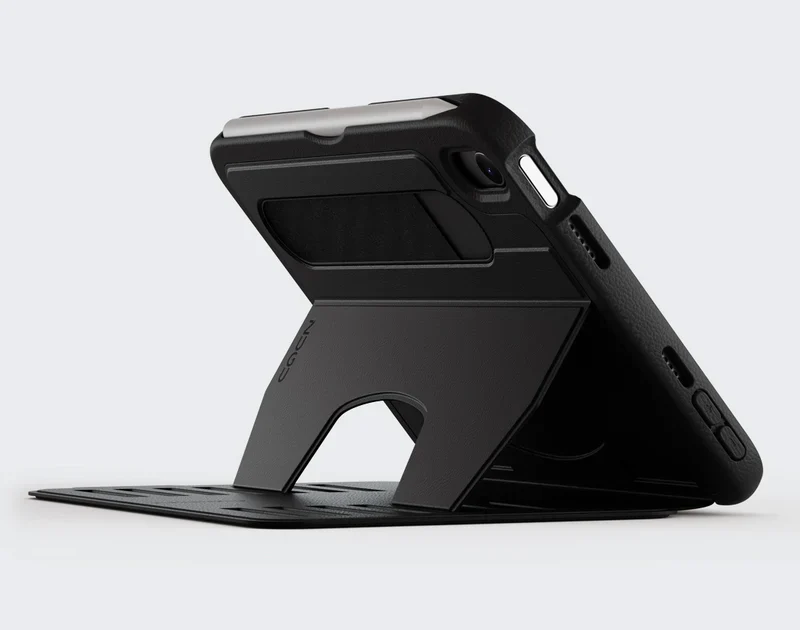 Zugu Rugged Folio Case iPad Mini 6/7 /A17 Pro Gen with Magnetic Stand - Black - Image 12