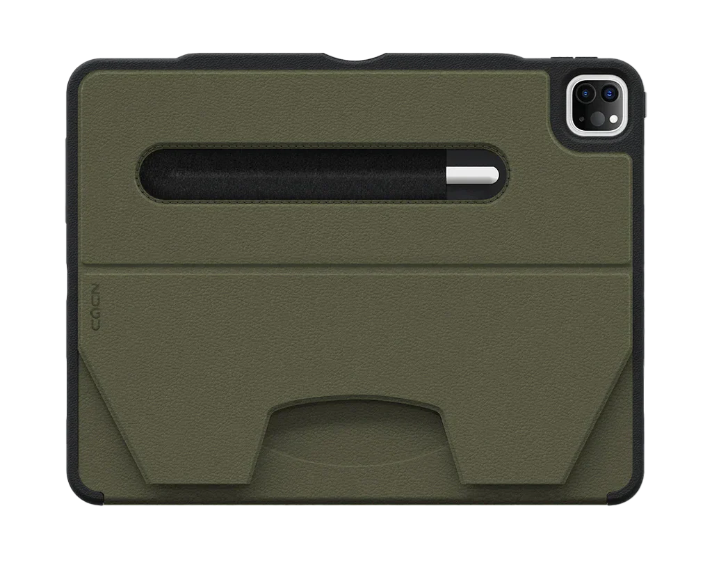 Zugu Magnetic Rugged Folio Case iPad Pro 12.9 in 6th & 5th Gen - Olive Green - Image 4