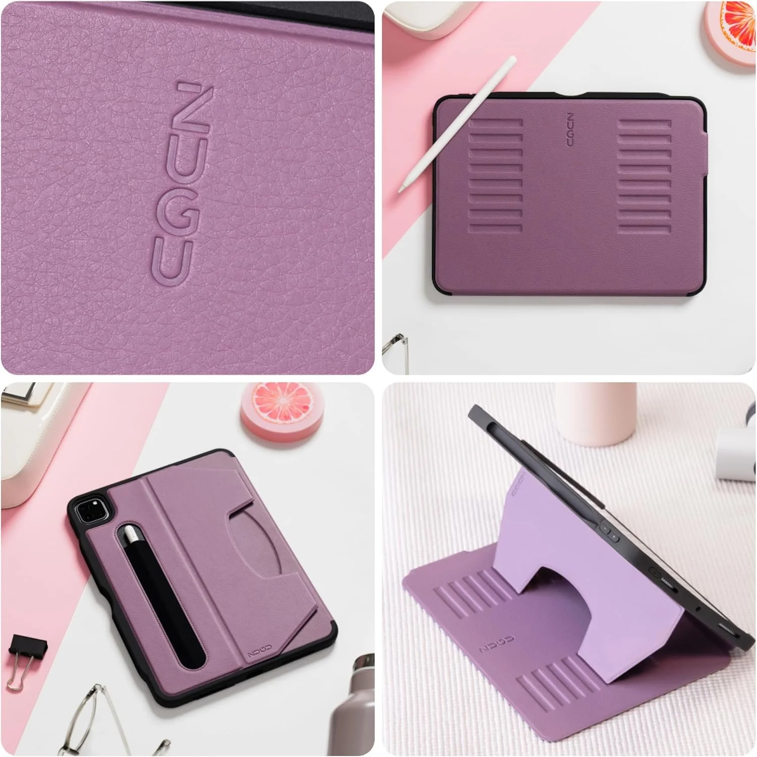 Zugu Magnetic Rugged Folio Case iPad Pro 12.9 in 6th & 5th Gen - Purple - Image 2