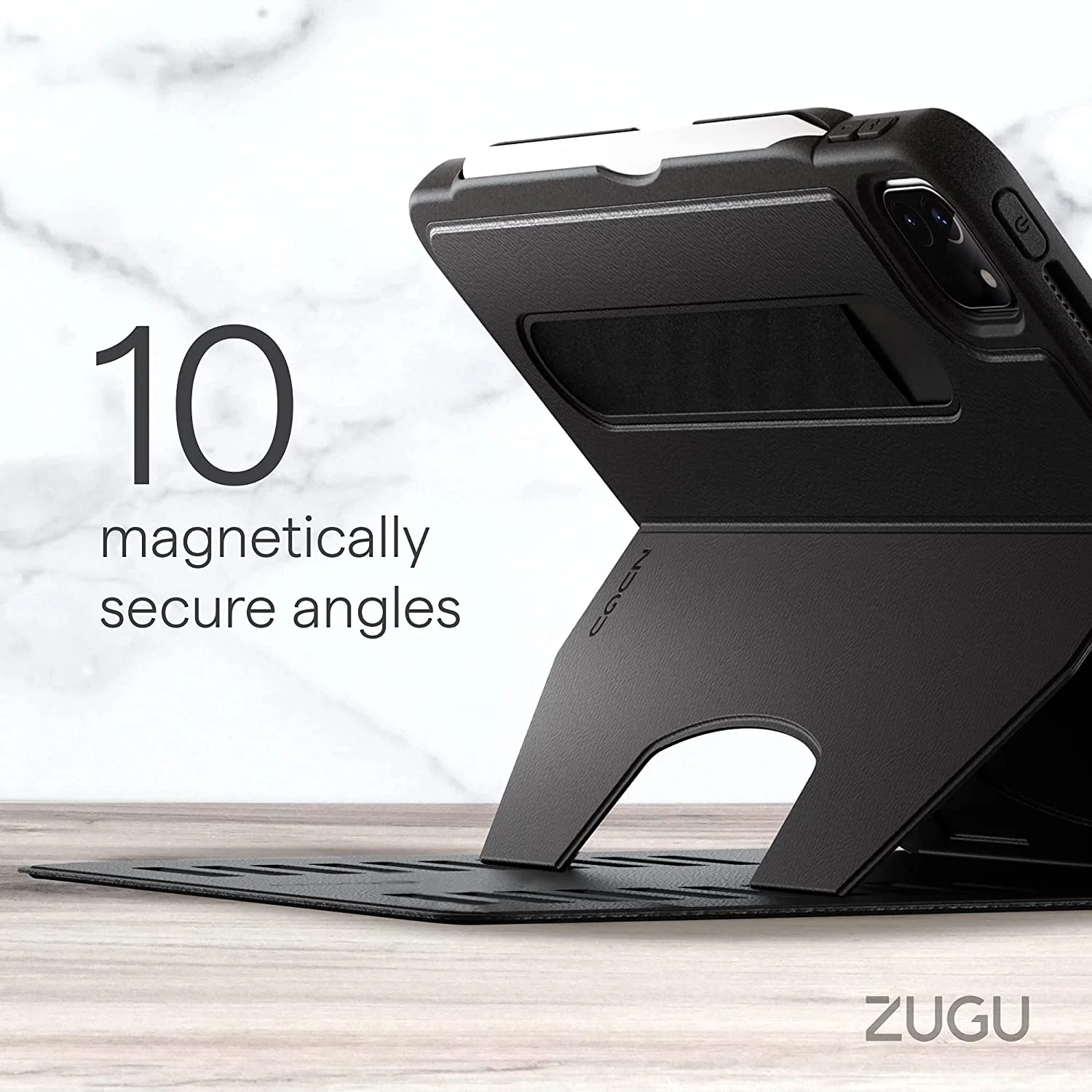 Zugu Magnetic Rugged Folio Case iPad Pro 12.9 in 6th & 5th Gen - Desert Rose - Image 10