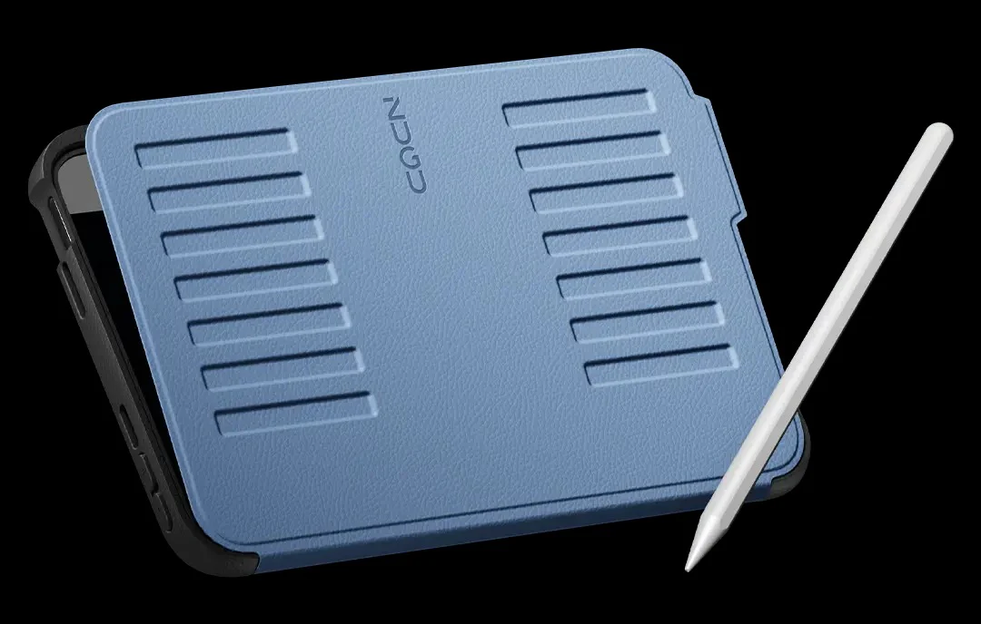 Zugu Rugged Folio Case iPad Mini 6/7 /A17 Pro Gen & Magnetic Stand - Blue - Image 3